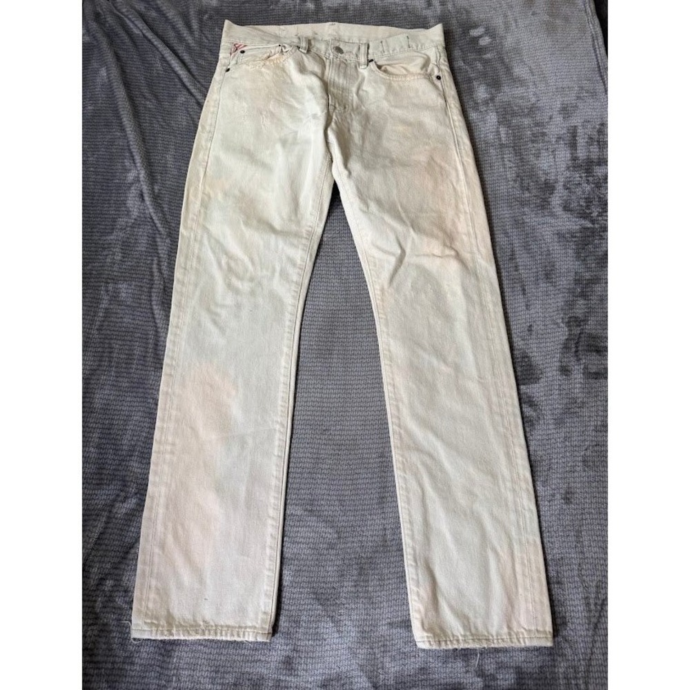 Denim & Supply Ralph Lauren Mens Slim Fit Jeans Off White Cream 32x32 RL67
